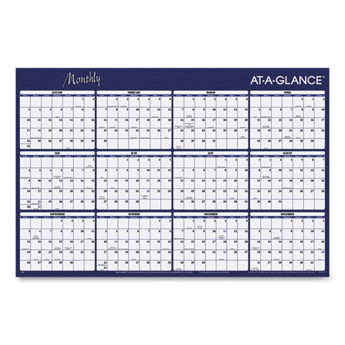 Reversible Horizontal Erasable Wall Planner - A152