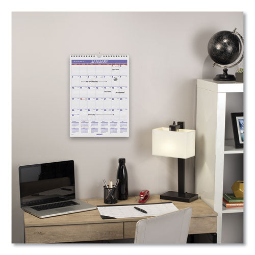 Monthly Wall Calendar with Ruled Daily Blocks - PM128
