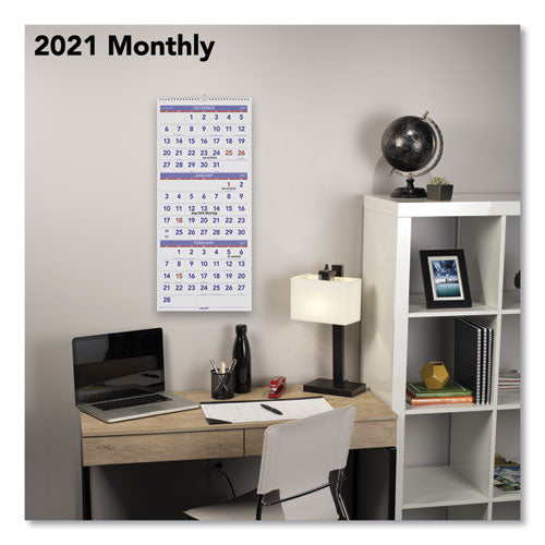 Deluxe Three-Month Reference Wall Calendar - PM1128