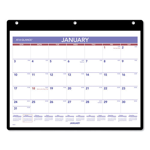 Monthly Desk/Wall Calendar with Plastic Backboard and Bonus Pages- SK800