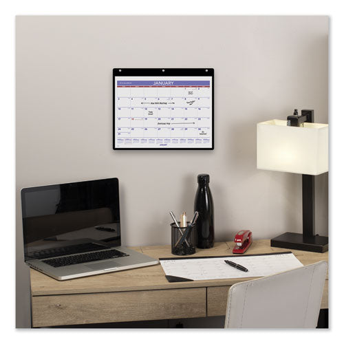 Monthly Desk/Wall Calendar with Plastic Backboard and Bonus Pages- SK800