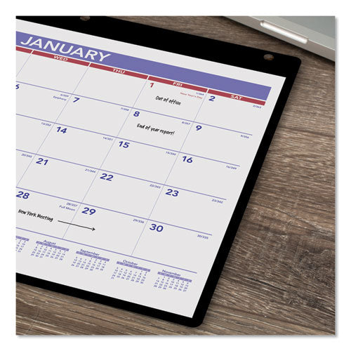 Monthly Desk/Wall Calendar with Plastic Backboard and Bonus Pages- SK800
