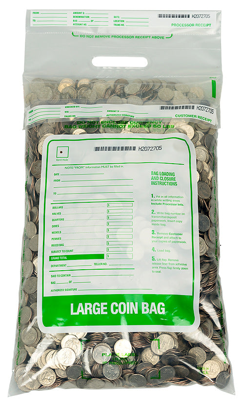 Single Handle Coin Bags - 12x22