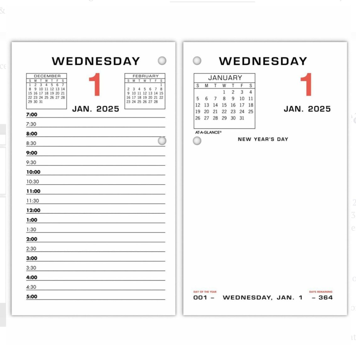 Loose-Leaf Desk Calendar Refill - E01750
