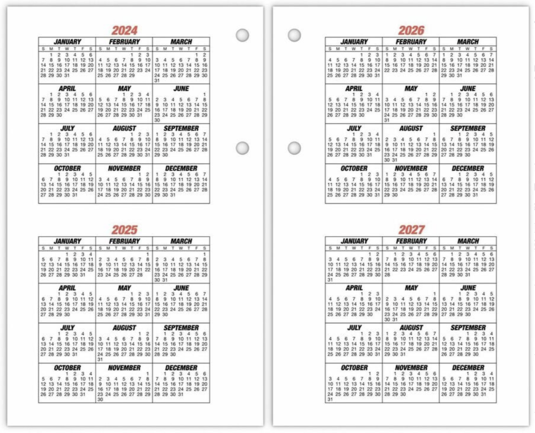At-A-Glance Burkhart's Day Counter Loose-Leaf Desk Calendar Refill - E712-50