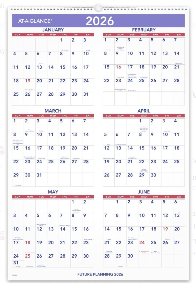 Monthly Wall Calendar - PM428