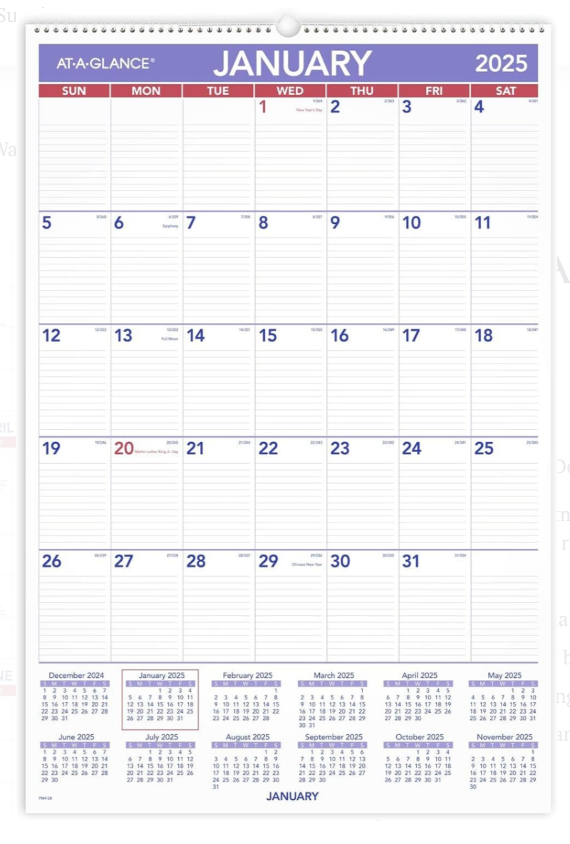 Monthly Wall Calendar - PM428
