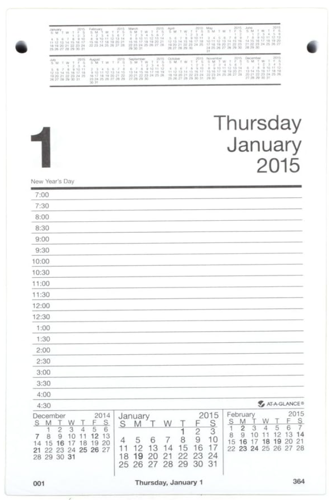 Pad-Style Desk Calendar Refill - E458-50