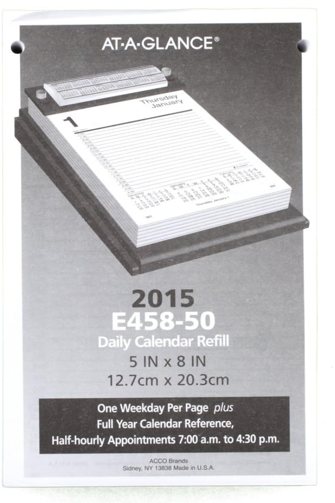 Pad-Style Desk Calendar Refill - E458-50
