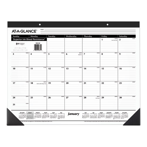 At-A-Glance Monthly Desk Pad Calendar - SK2400