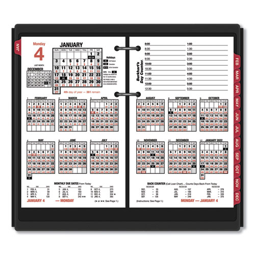 At-A-Glance Burkhart's Day Counter Loose-Leaf Desk Calendar Refill - E712-50